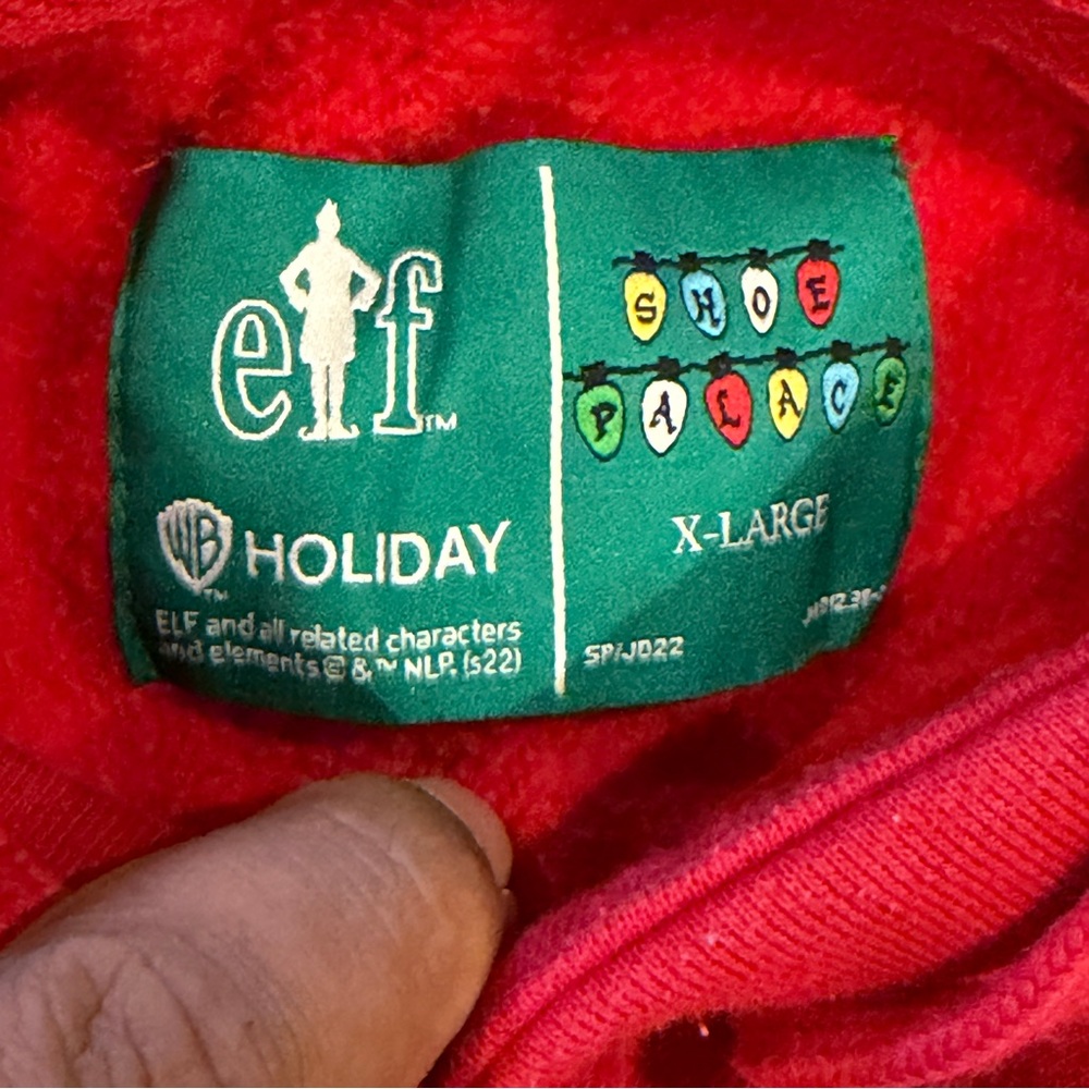 Red Holiday Hoodie XL MENS ELF HOODIE - Picture 4 of 6